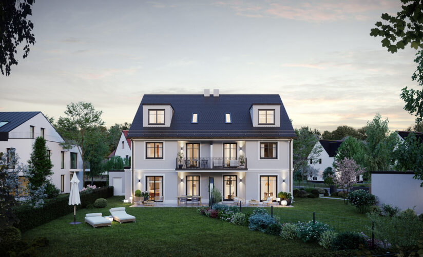 First half of twin house sold | Oberschleißheim near Munich