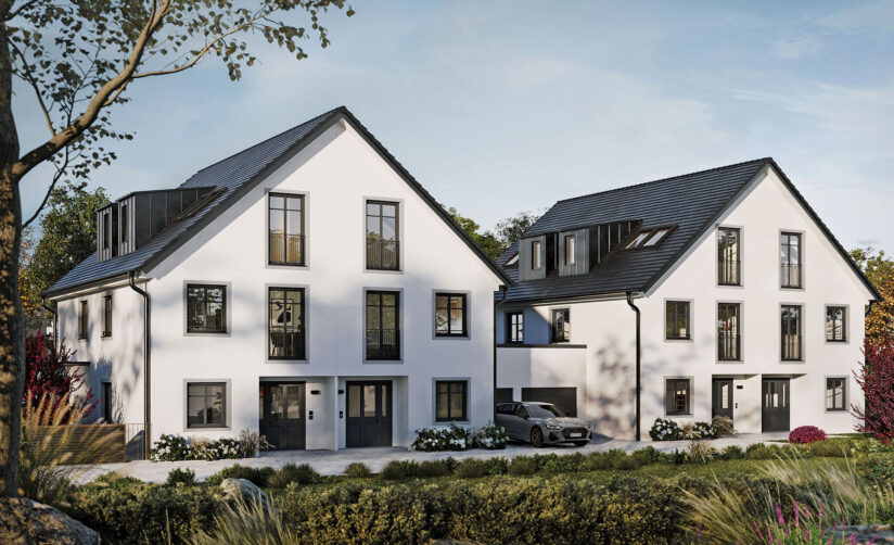 Starting sale | New construction of two twin houses in Obermenzing