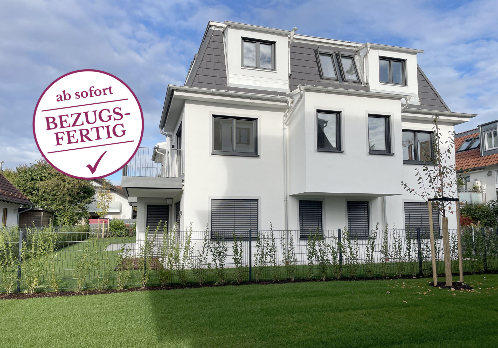 Neubau von zwei Neubau Mehrfamilienhäuser mit 8 Wohnungen und Tiefgarage von DOMINO Bau in München-Trudering