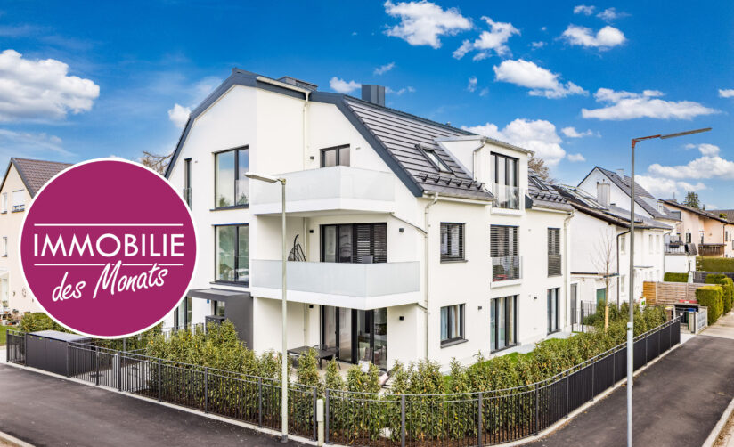 Foto eines Neubau Mehrfamilienhauses mit drei Wohnungen von DOMINO Bau in München Solln