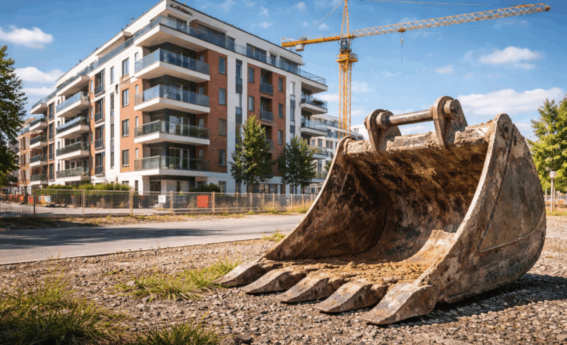 Significantly fewer new buildings