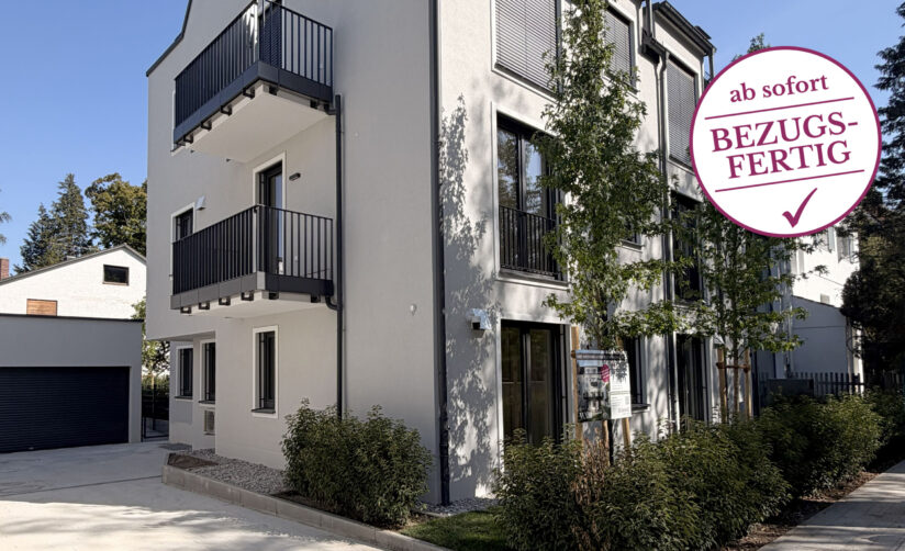 Foto eines Wohnzimmers der fertigstellten Wohnung in der Wastelbauerstraße 10 in Obermenzing von Domino Bau